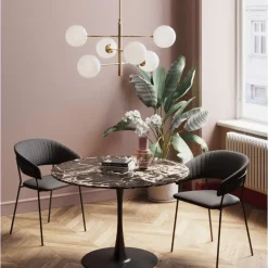 KARE Design Tisch Schickeria Marmor Schwarz O110Cm- Tische