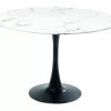 KARE Design Tisch Schickeria Marmor Weis Schwarz O110Cm- Tische