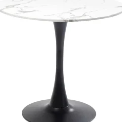 KARE Design Tisch Schickeria Marmor Weis Schwarz O80Cm- Tische