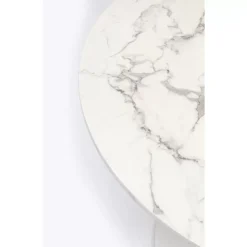 KARE Design Tisch Schickeria Marmoroptik Weis O80Cm- Tische