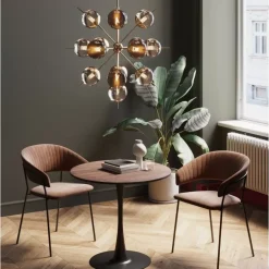 KARE Design Tisch Schickeria Walnuss Schwarz O80Cm- Tische