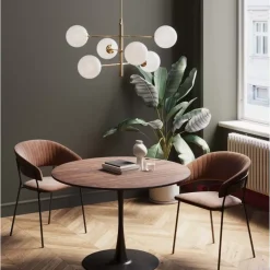 KARE Design Tisch Schickeria Walnuss Schwarz O110Cm- Tische