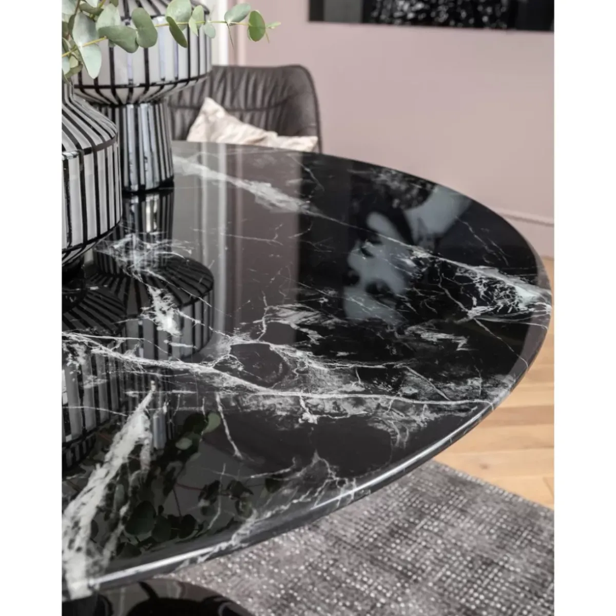 KARE Design Tisch Solo Marble Schwarz O110- Tische