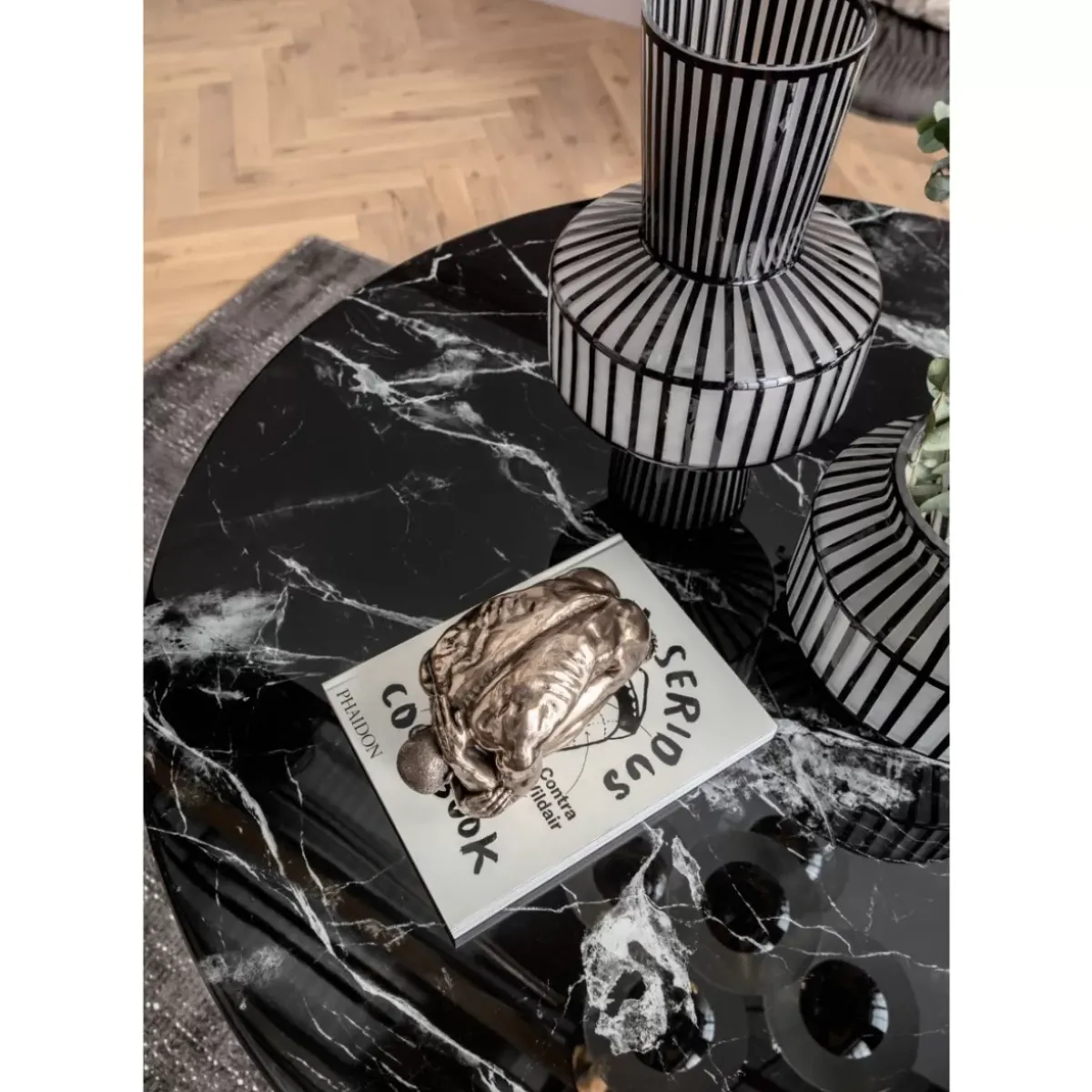 KARE Design Tisch Solo Marble Schwarz O110- Tische