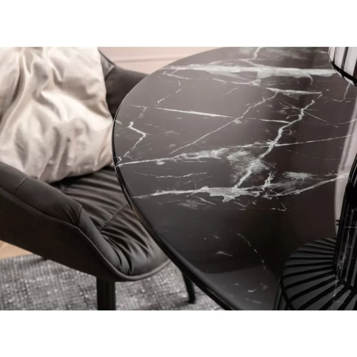 KARE Design Tisch Solo Marble Schwarz O110- Tische