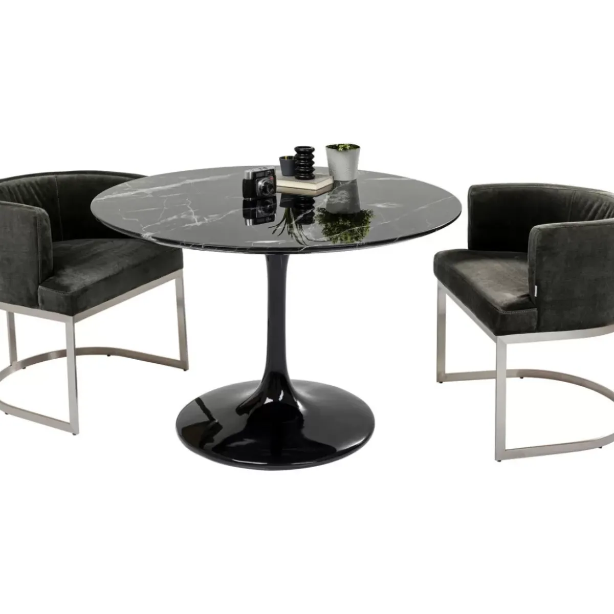 KARE Design Tisch Solo Marble Schwarz O110- Tische