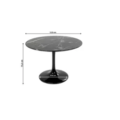 KARE Design Tisch Solo Marble Schwarz O110- Tische
