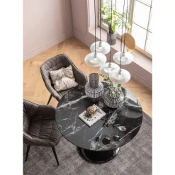 KARE Design Tisch Solo Marble Schwarz O110- Tische
