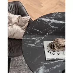 KARE Design Tisch Solo Marble Schwarz O110- Tische