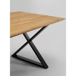 KARE Design Tisch Symphony Eiche Cross Schwarz 200X100Cm- Tische