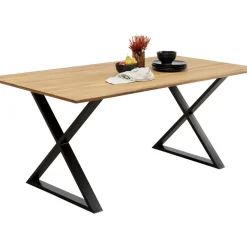 KARE Design Tisch Symphony Eiche Cross Schwarz 200X100Cm- Tische