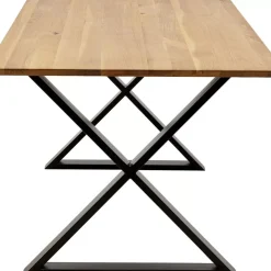 KARE Design Tisch Symphony Eiche Cross Schwarz 200X100Cm- Tische