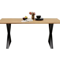 KARE Design Tisch Symphony Eiche Cross Schwarz 200X100Cm- Tische
