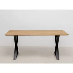 KARE Design Tisch Symphony Eiche Cross Schwarz 180X90Cm- Tische