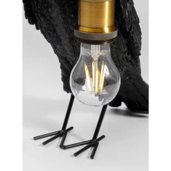 KARE Design Tischleuchte Animal Crow Matt Schwarz- Tischleuchten