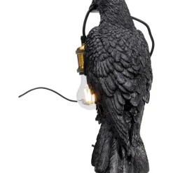 KARE Design Tischleuchte Animal Crow Matt Schwarz- Tischleuchten