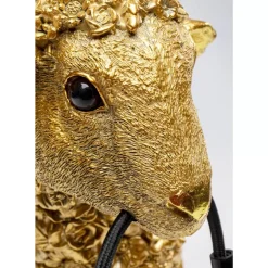KARE Design Tischleuchte Animal Flower Sheep Gold 36Cm- Tischleuchten