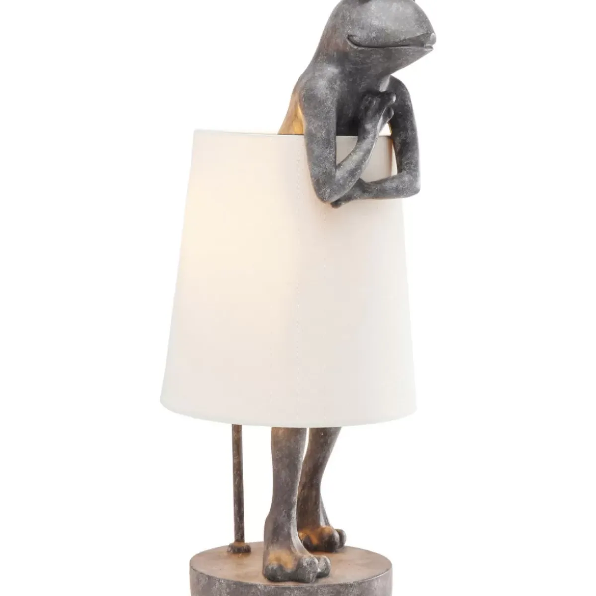 KARE Design Tischleuchte Animal Frog Grau- Tischleuchten