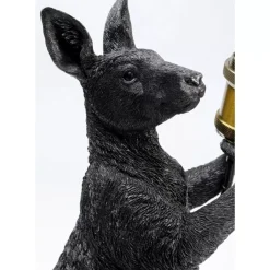 KARE Design Tischleuchte Animal Kangaroo Schwarz Matt 46Cm- Tischleuchten