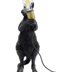 KARE Design Tischleuchte Animal Kangaroo Schwarz Matt 46Cm- Tischleuchten