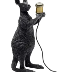 KARE Design Tischleuchte Animal Kangaroo Schwarz Matt 46Cm- Tischleuchten