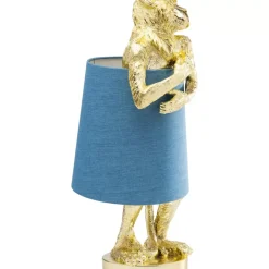 KARE Design Tischleuchte Animal Monkey Gold Blau- Tischleuchten