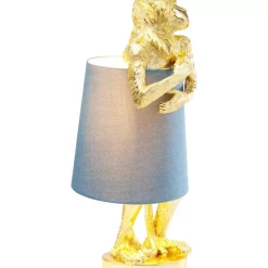 KARE Design Tischleuchte Animal Monkey Gold Blau- Tischleuchten