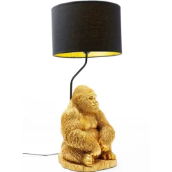 KARE Design Tischleuchte Animal Monkey Gorilla Gold- Tischleuchten