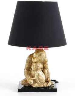 KARE Design Tischleuchte Animal Monkey Love Hug Gold 50Cm- Tischleuchten