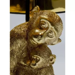 KARE Design Tischleuchte Animal Monkey Love Hug Gold 50Cm- Tischleuchten
