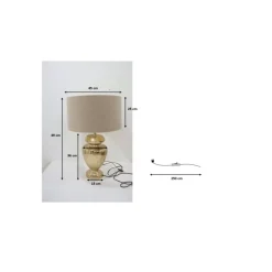 KARE Design Tischleuchte Barock Gold Beige 49Cm- Tischleuchten