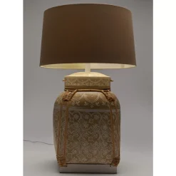 KARE Design Tischleuchte Basket Creme- Tischleuchten