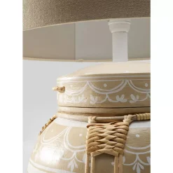 KARE Design Tischleuchte Basket Creme- Tischleuchten