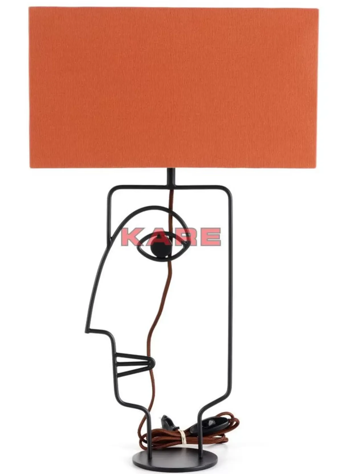 KARE Design Tischleuchte Face Wire Orange- Tischleuchten