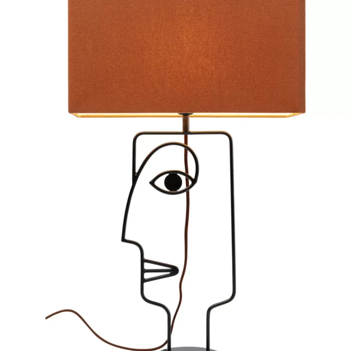 KARE Design Tischleuchte Face Wire Orange- Tischleuchten