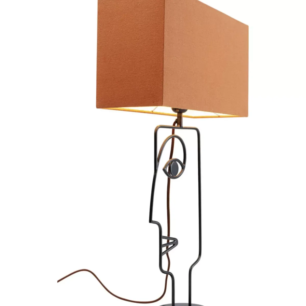 KARE Design Tischleuchte Face Wire Orange- Tischleuchten
