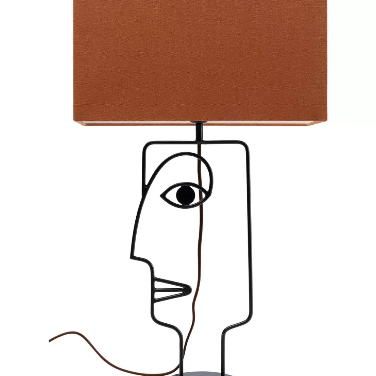 KARE Design Tischleuchte Face Wire Orange- Tischleuchten