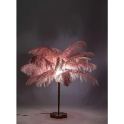 KARE Design Tischleuchte Feather Palm Pink 60Cm- Tischleuchten