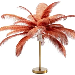 KARE Design Tischleuchte Feather Palm Rusty Red 60Cm- Tischleuchten