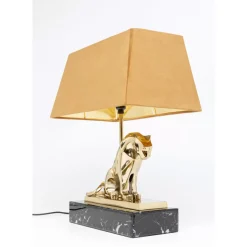 KARE Design Tischleuchte Geometric Leopard Braun 36Cm- Tischleuchten