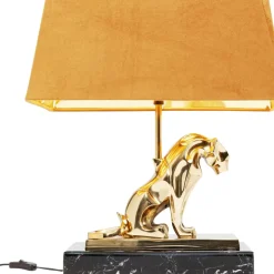 KARE Design Tischleuchte Geometric Leopard Braun 36Cm- Tischleuchten