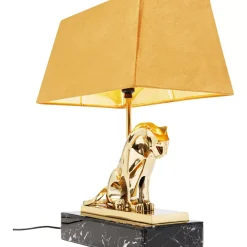 KARE Design Tischleuchte Geometric Leopard Braun 36Cm- Tischleuchten