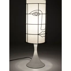 KARE Design Tischleuchte Grid Face Weis 60Cm- Tischleuchten