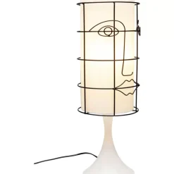 KARE Design Tischleuchte Grid Face Weis 60Cm- Tischleuchten