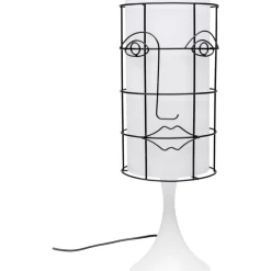 KARE Design Tischleuchte Grid Face Weis 60Cm- Tischleuchten