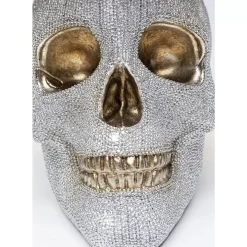 KARE Design Tischleuchte Skull Crystals Front 44Cm- Tischleuchten