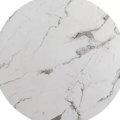 KARE Design Tischplatte Schickeria Marmoroptik Weis O80Cm- Tische