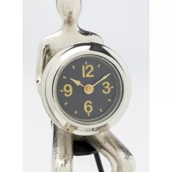 KARE Design Tischuhr Sitting Man Silber 12X31Cm- Uhren