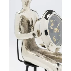 KARE Design Tischuhr Sitting Man Silber 12X31Cm- Uhren