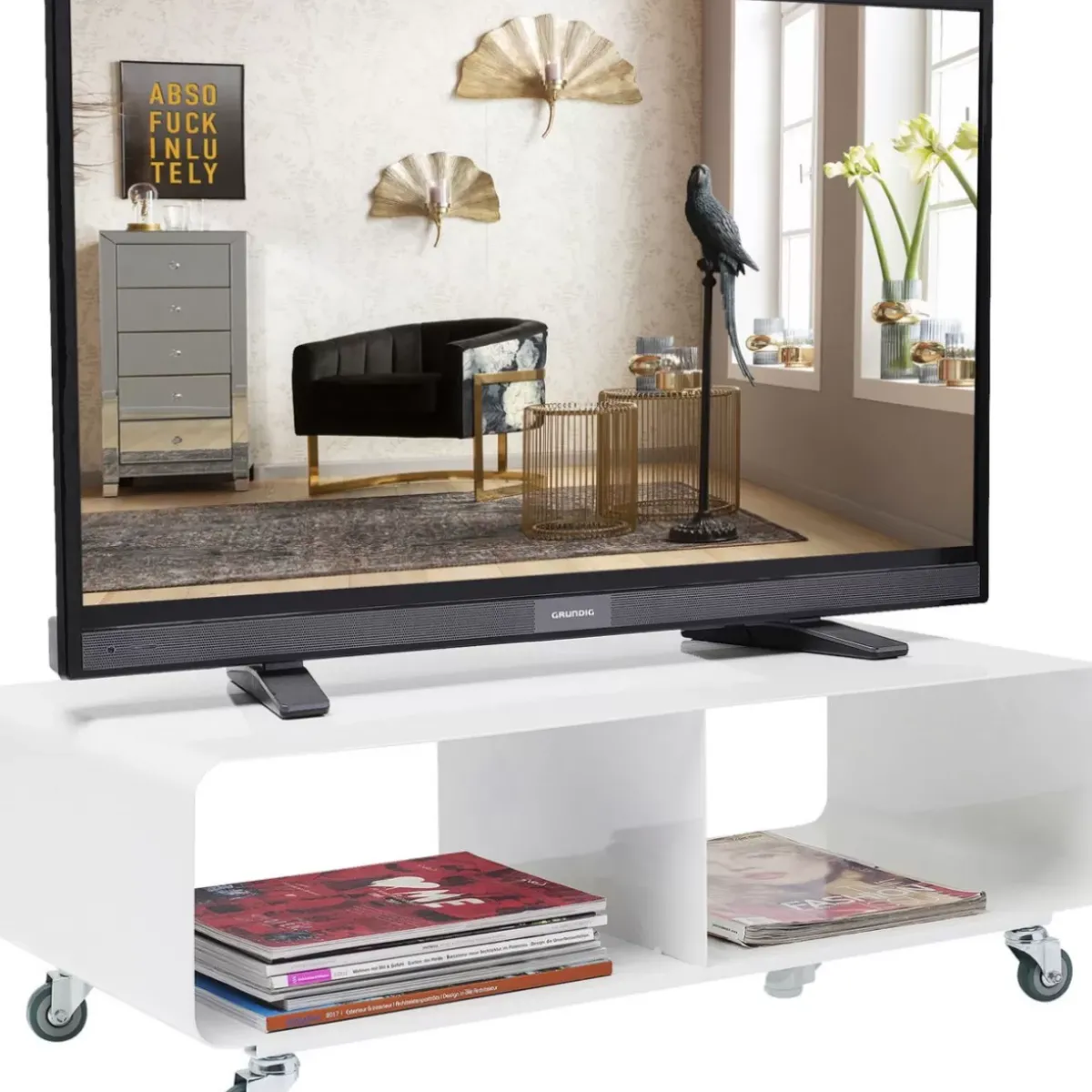KARE Design Tv Board Lounge M Mobil Weiss- Kommoden & Sideboards